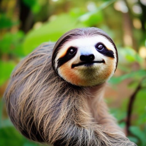 Smooth Sloth Smiling