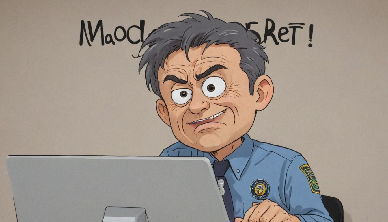 Cartoon Moderator's Eyes Pop Out in Anime Style