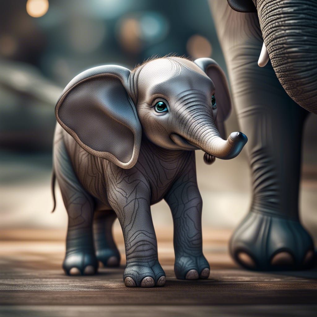 Cute Isekai Baby Elephant with Mouse