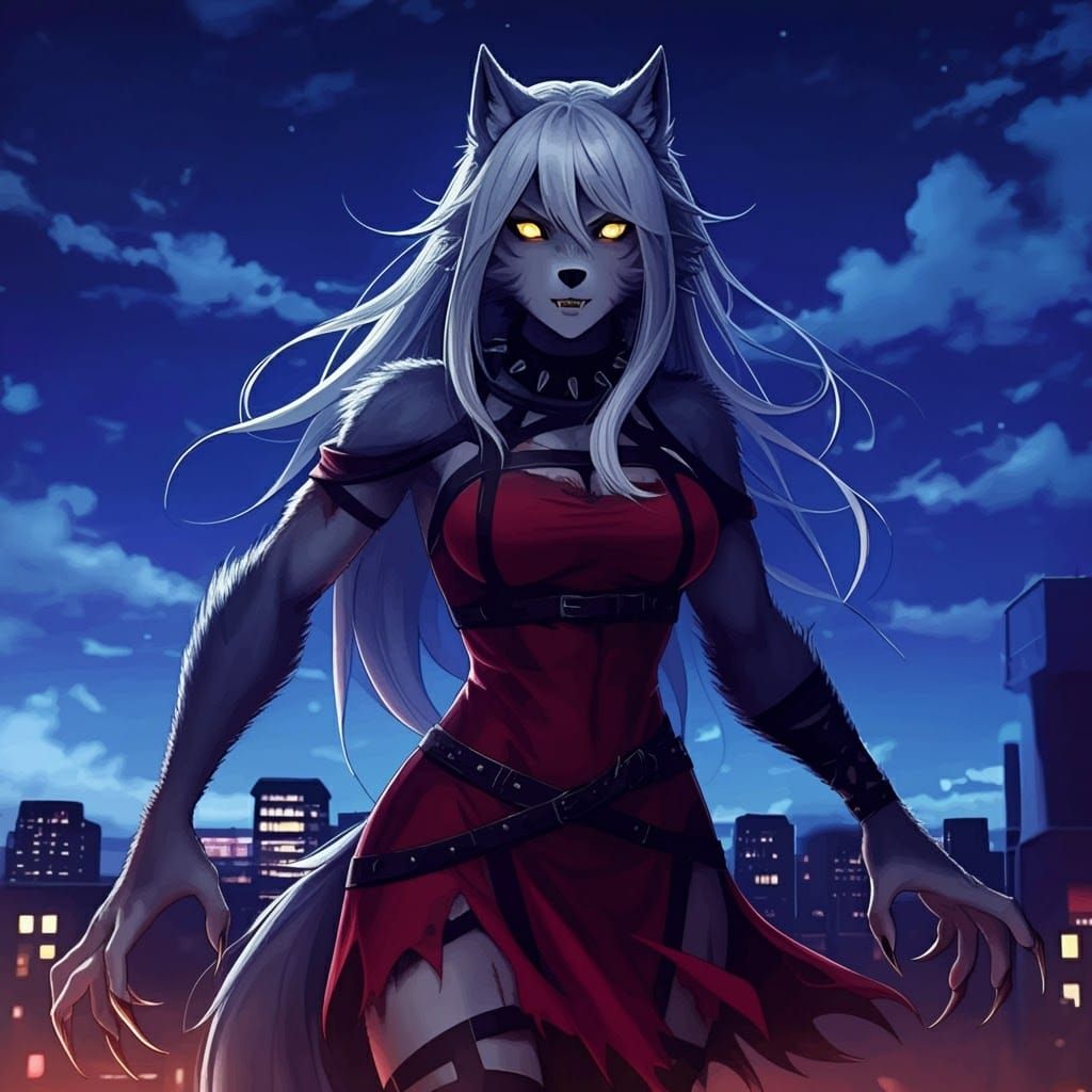 Yor Forger from Spy x Family as a werewolf.