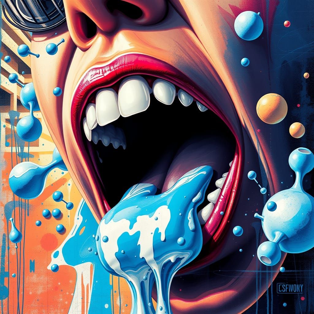 Energetic Molecules Melt: Graffiti Art Explosion