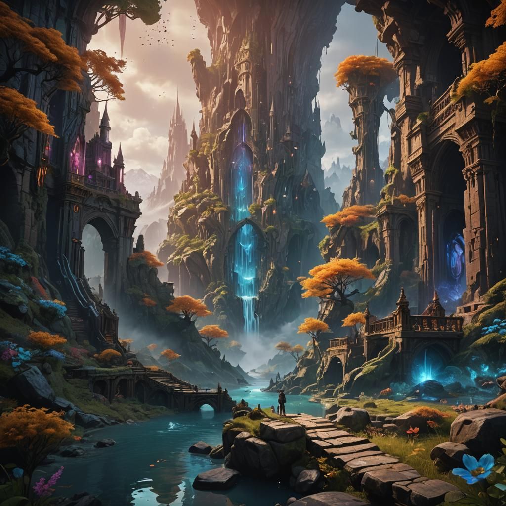 Fantastical Aura in Detailed Matte Painting