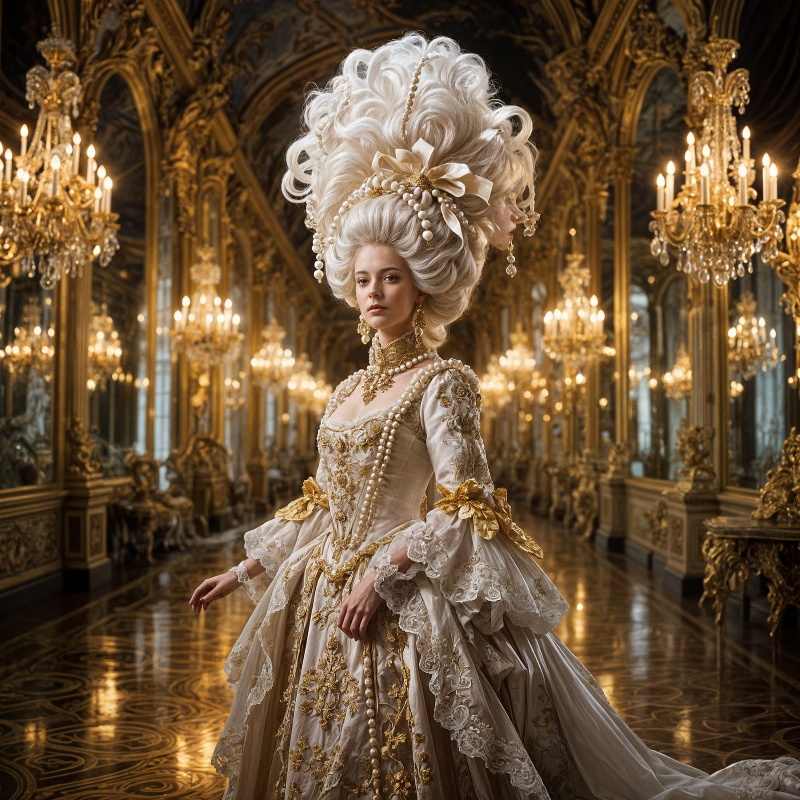 Baroque Courtesan in Versailles Palace