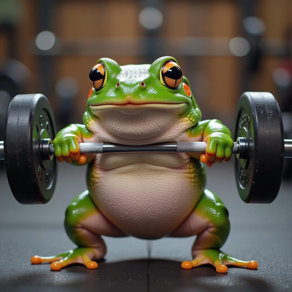 Pac-Man Frog: Weightlifting Champion