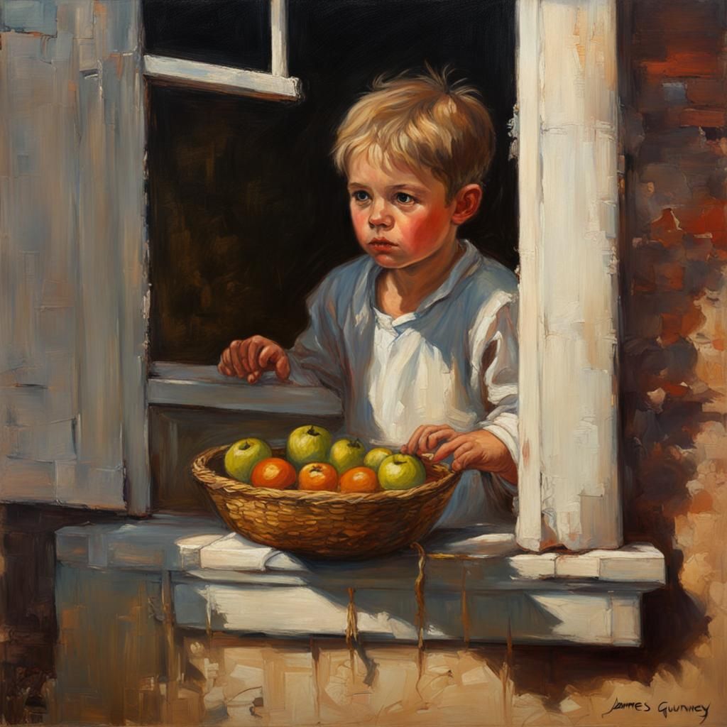 Childhood Longing: An Oil Painting Perspective