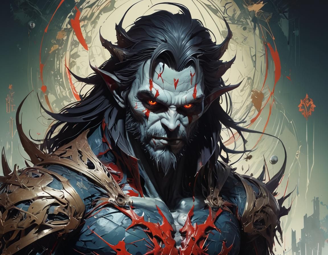 Bio Punk God Morbius as Intricate Digital Painting