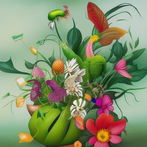 Surrealist Cornucopia, Dodecahedron, Bell, and Igloo in Expr...