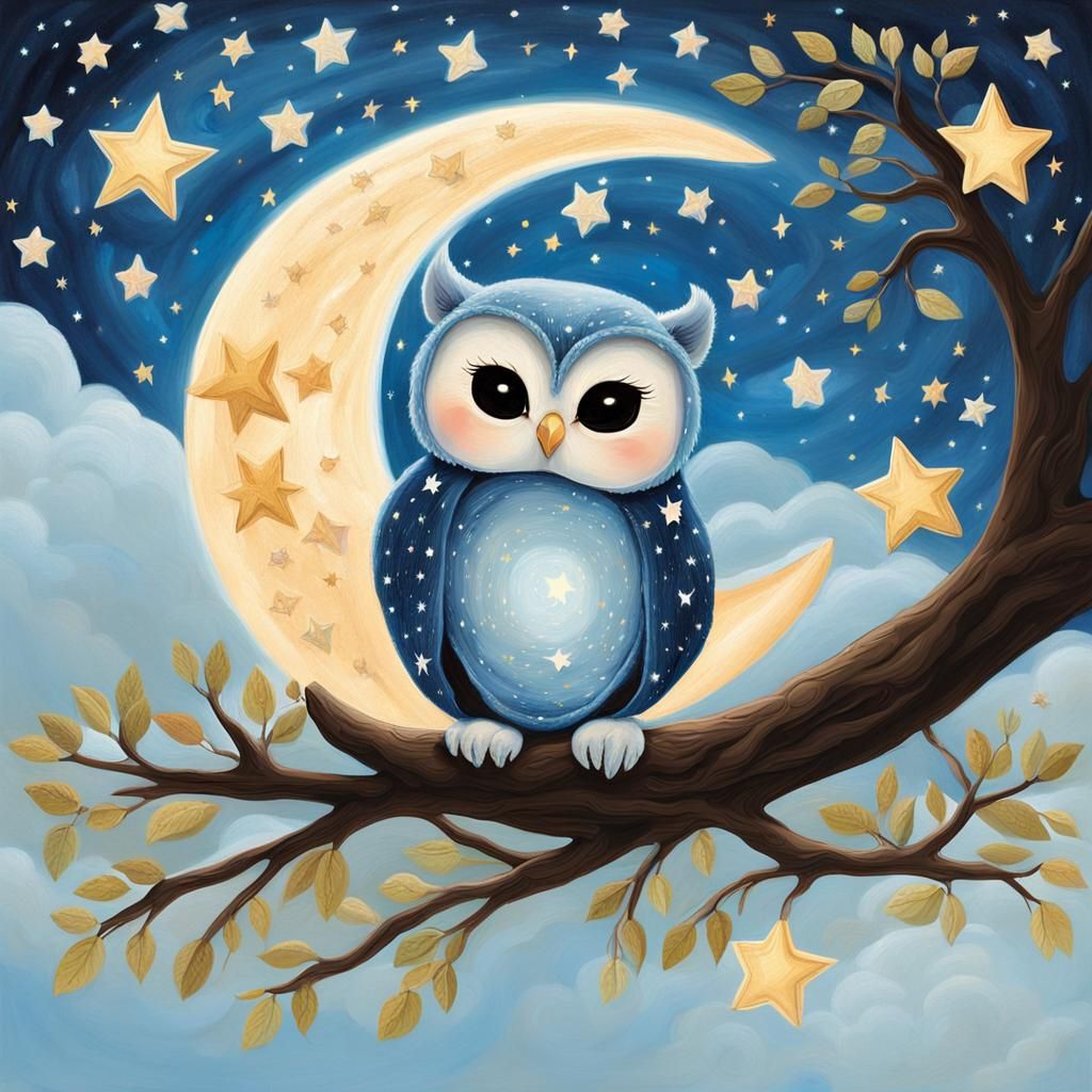 Newborn in Moonlit Jungle, Detailed Matte Painting