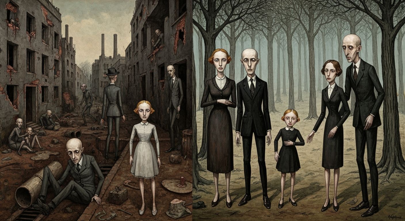 German Expressionist Dada Satire of Urban Decay