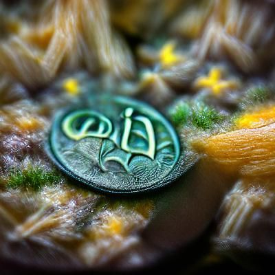 Elvish Coin Macro Photography