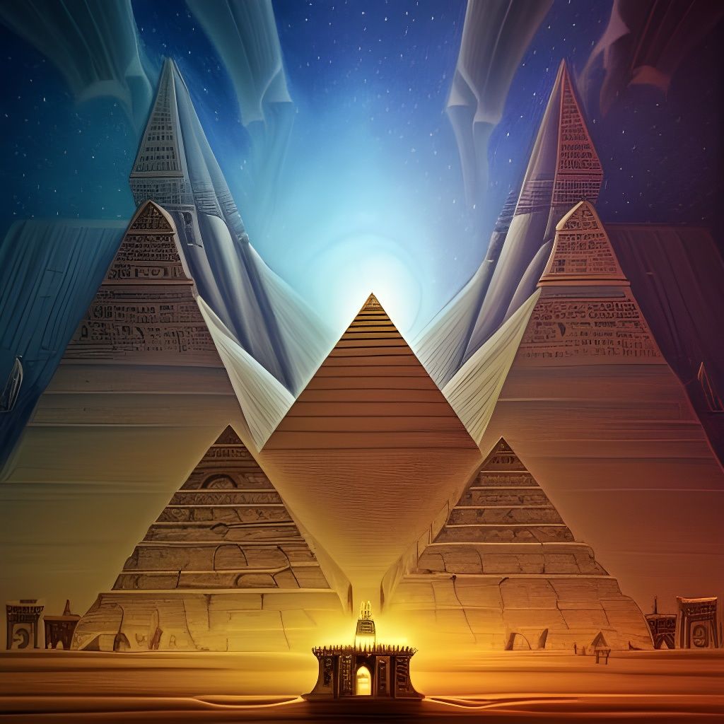 Egyptian Pyramid and Clockwork Town in Bonsai