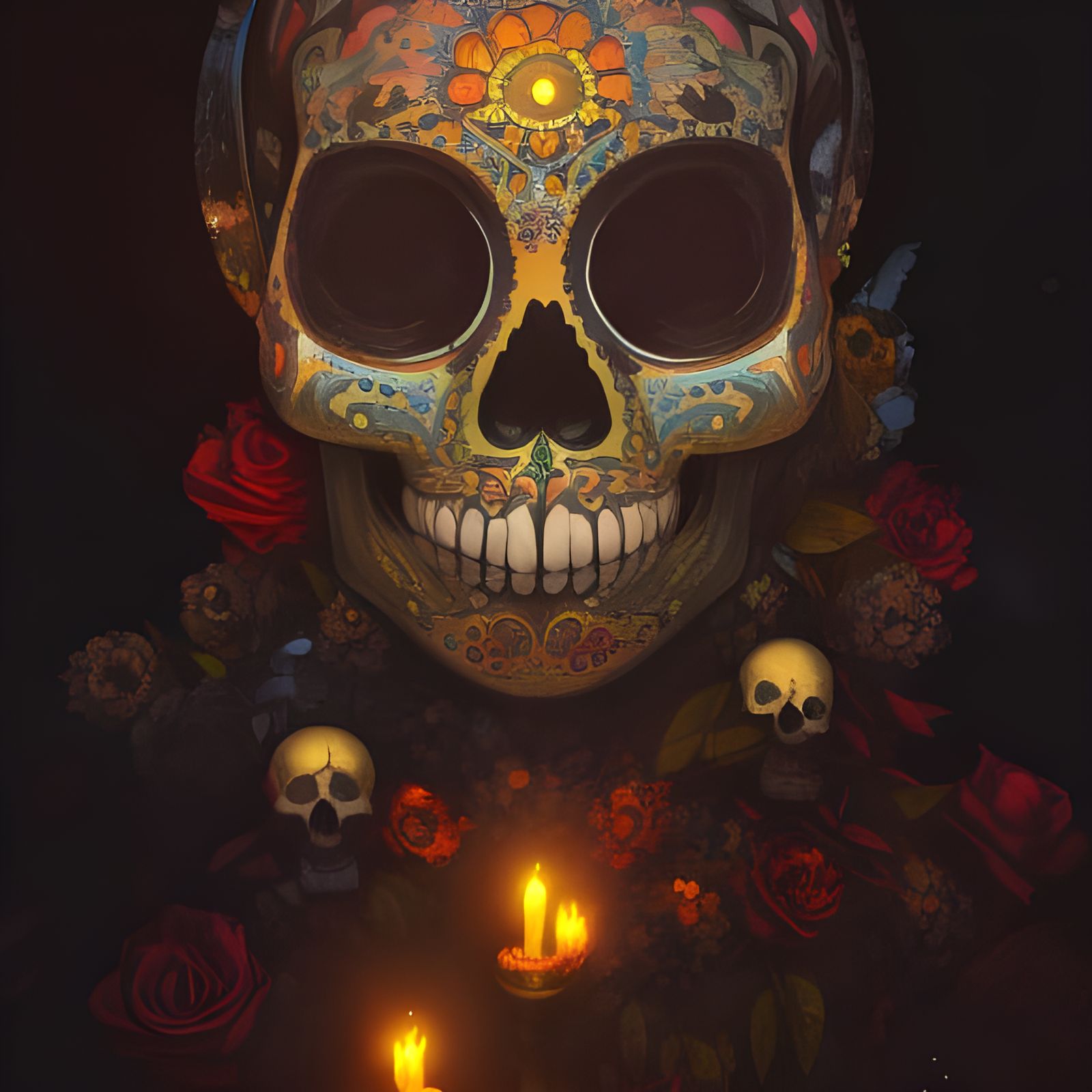 Day of the Dead Skulls: Hyperdetailed Concept Art