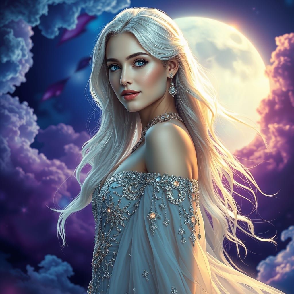 Ethereal Goddess in a Dreamlike Realm