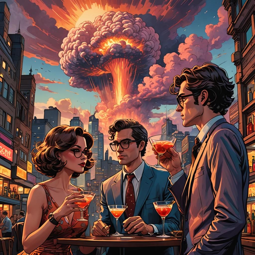 Mushroom Cloud Cocktail: Comic Book Art Explosion