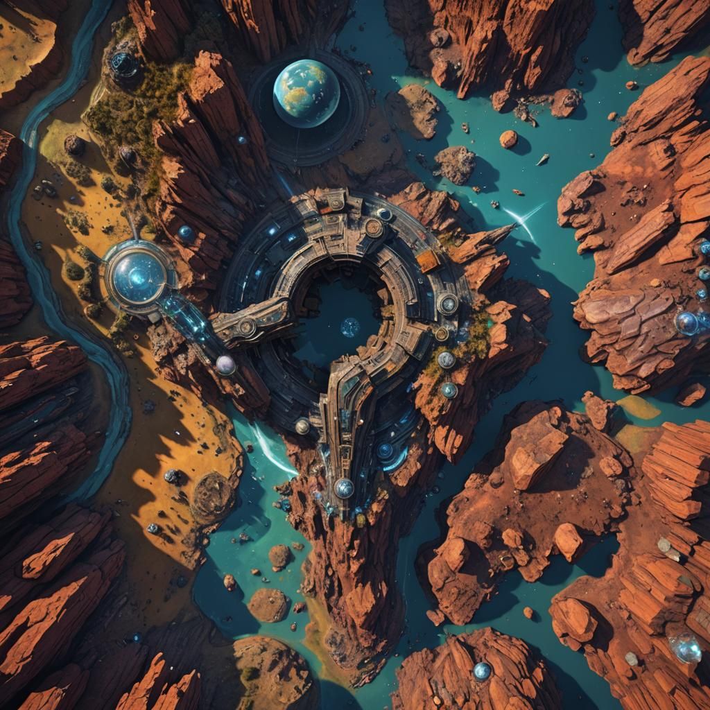 Civilization's Fate in Science Fiction Space Art