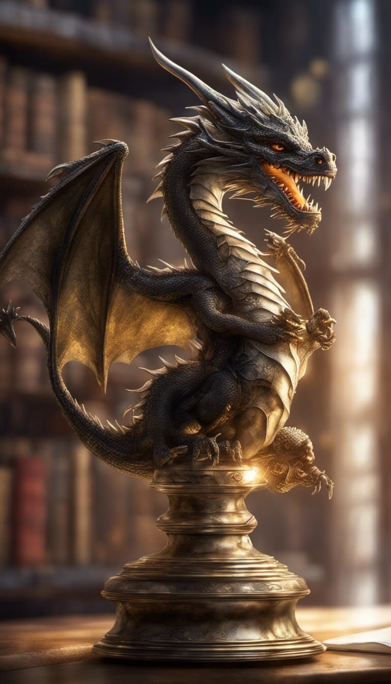 Glass Dragon on Trophy: Dark Fantasy Concept Art