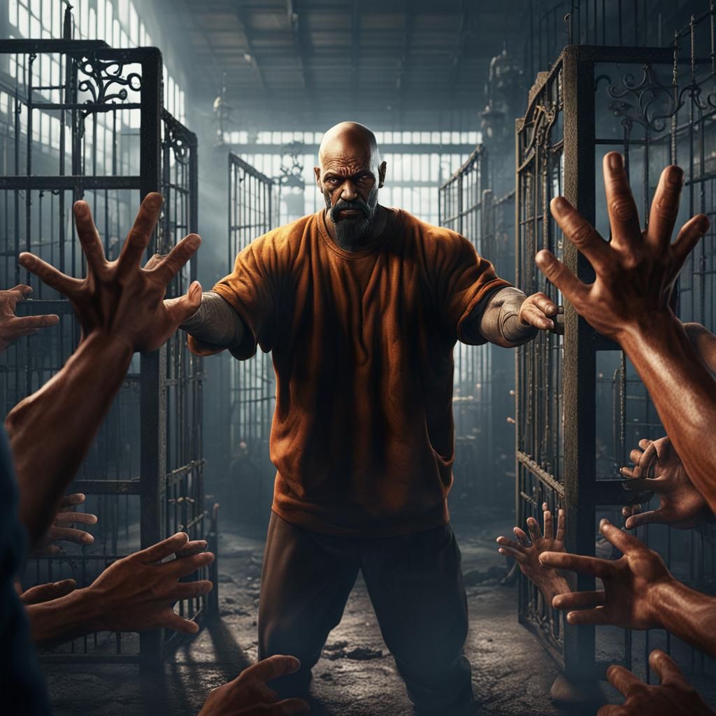 Strong Man in Prison: Matte Painting Concept Art