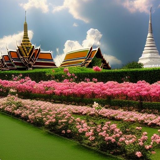 Thailand Rose Garden in Grand Palace