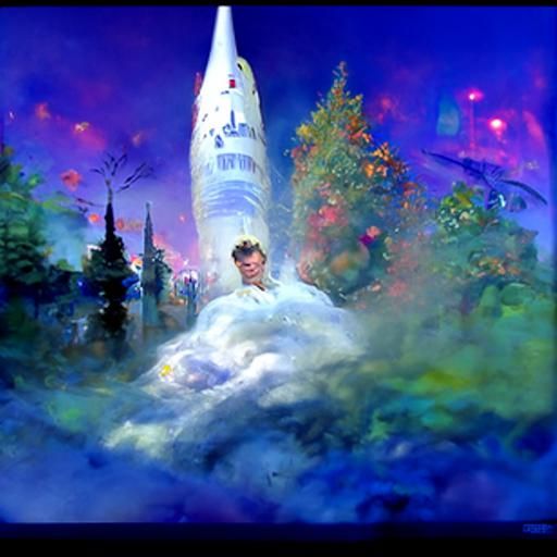 Ethereal Major Tom in Dreamy Fantasy Style