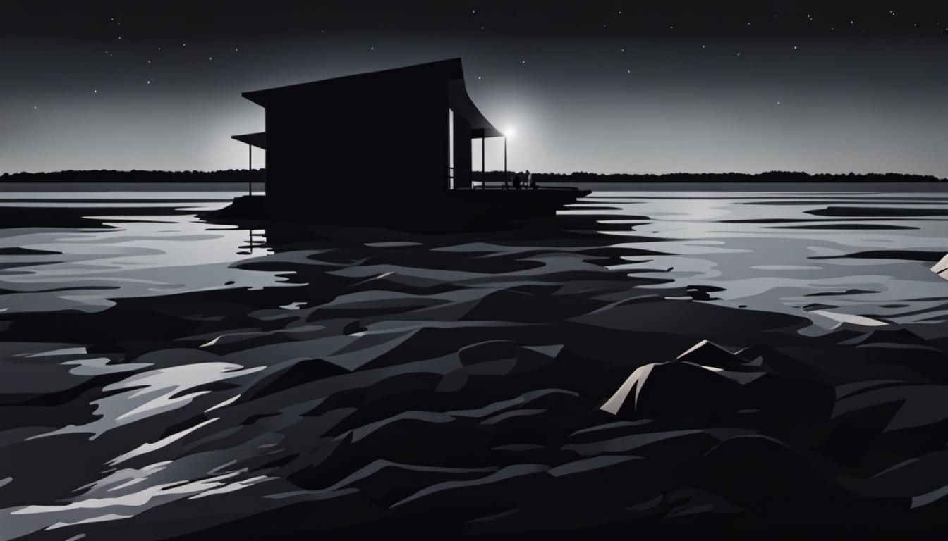 Silhouette in Bauhaus Landscape with Lichtenstein Elements