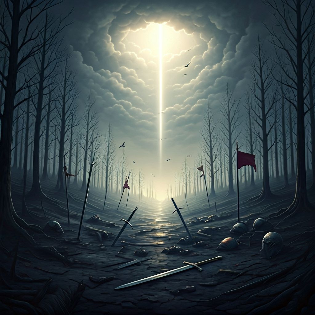 Desolate Battlefield: Post-Apocalyptic Elegance