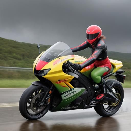 Dragonfly Superbike Wheelie During a Hurricane