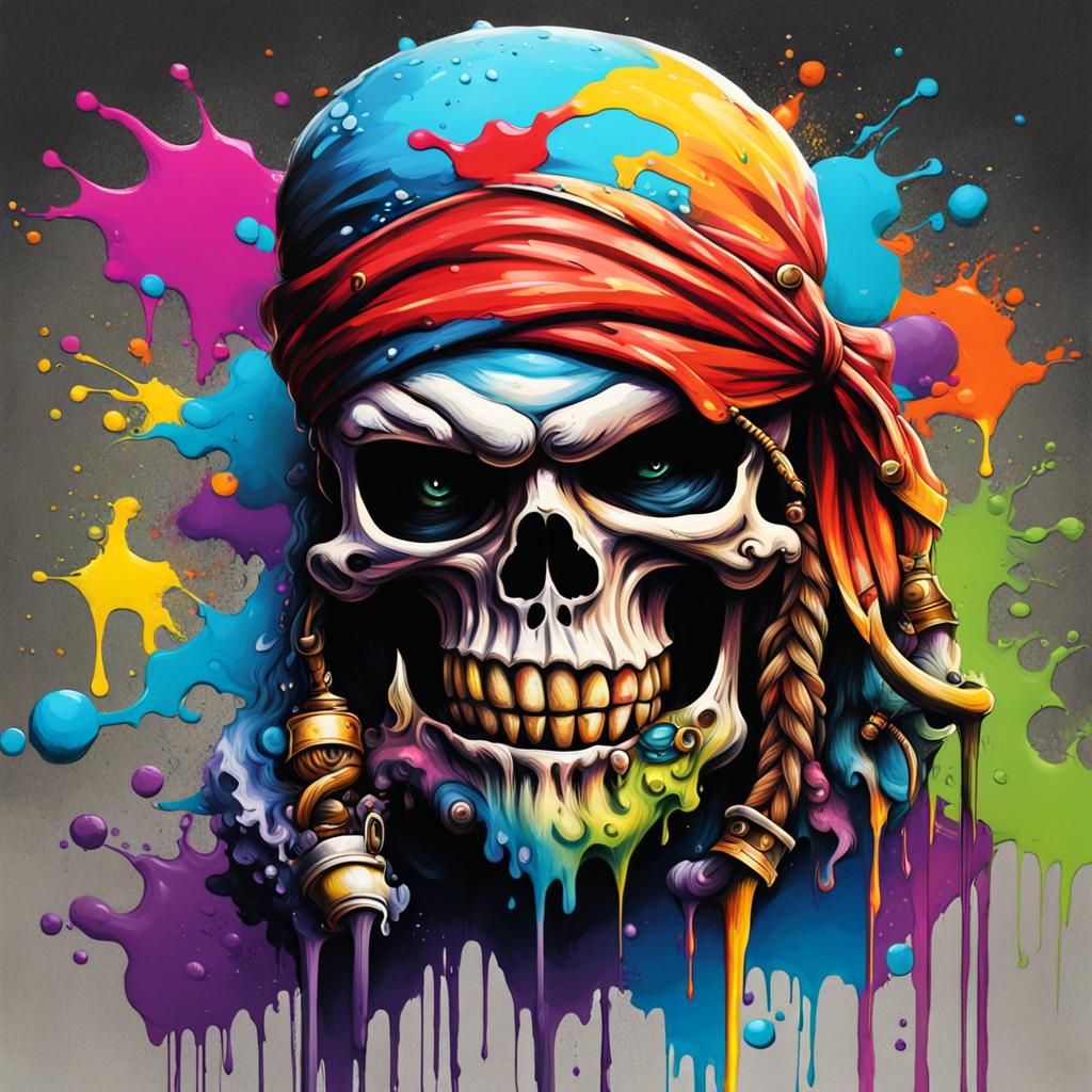 Pirate's Graffiti Transformation: A Splash Art Monster