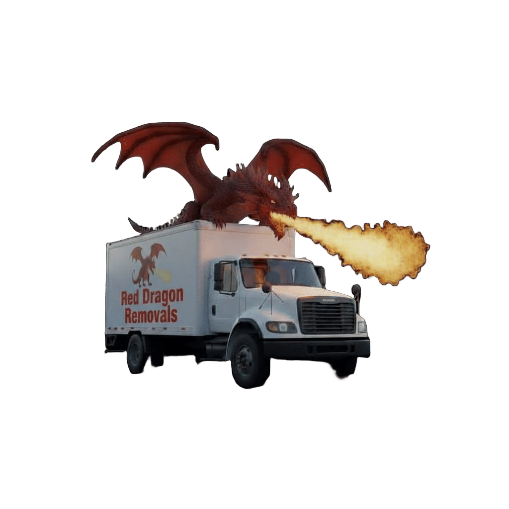 Red Dragon Removals Truck: Fantasy Matte Painting
