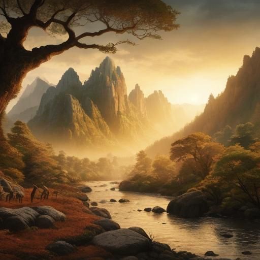 Untouched Mountain Range at Sunrise