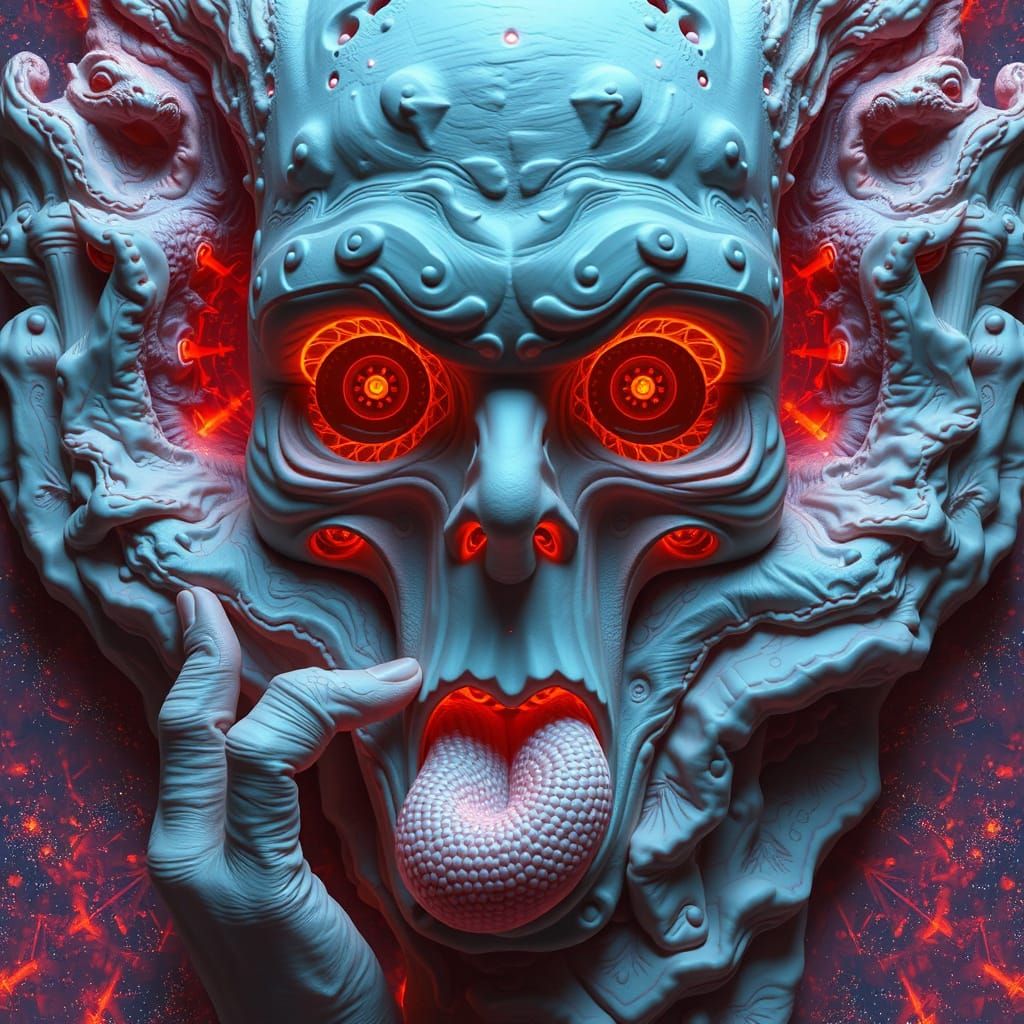 Holographic Astral Illustration: Tongues of Clay