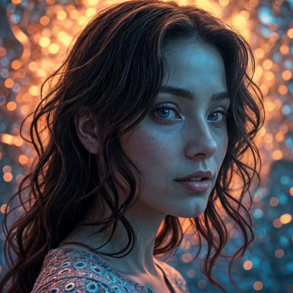 Stunning Cinematic Masterpiece: A Hyperrealistic Portrait in...