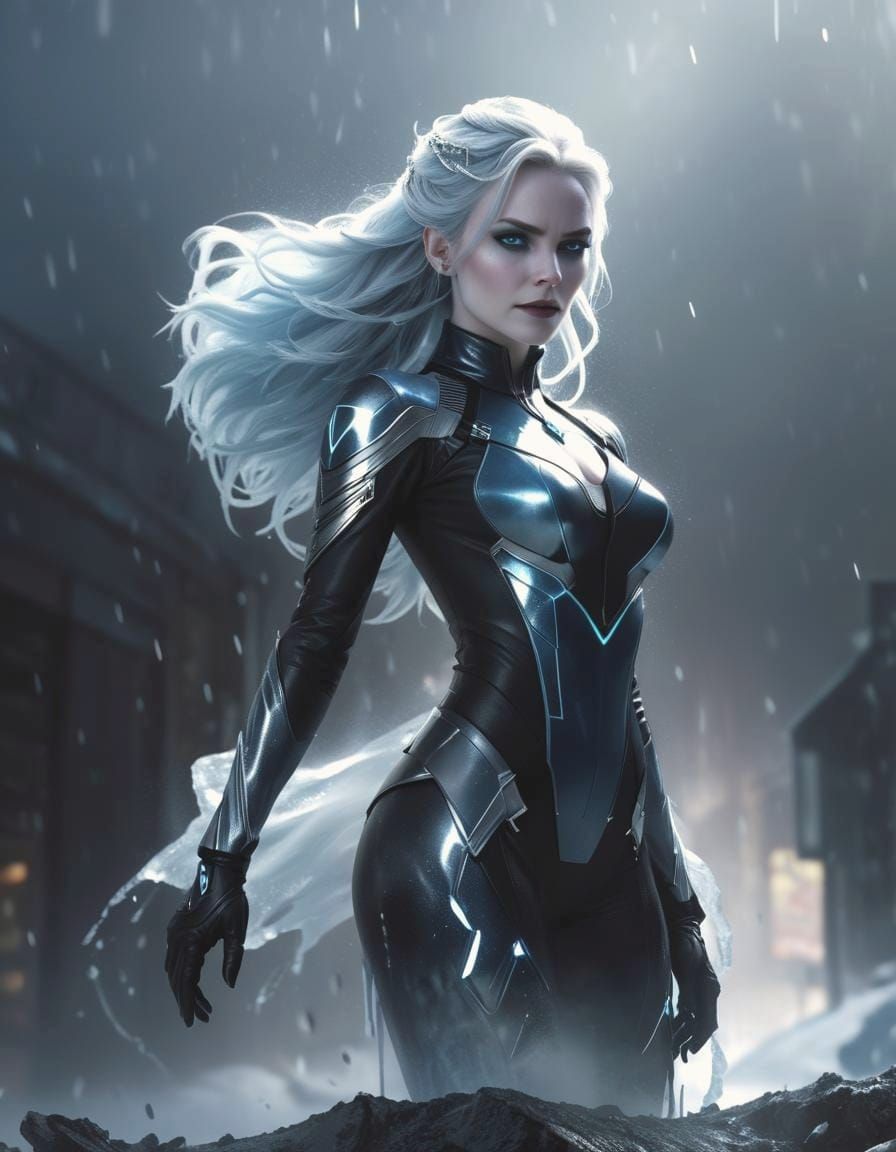 Killer Frost Portrait in Dystopian World