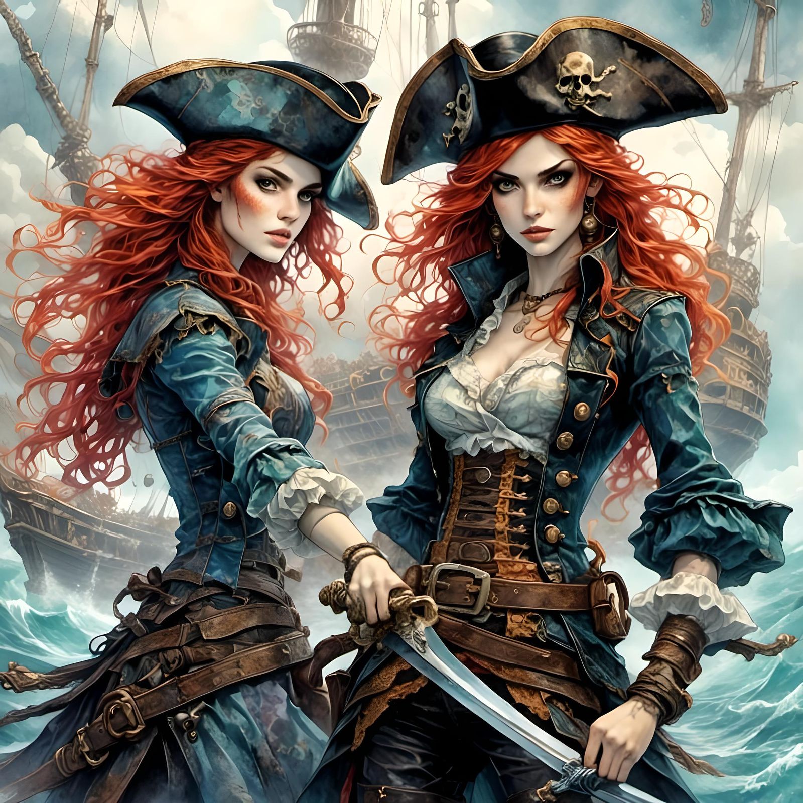 Pirate Sword Fight Graphic Novel Splash Art