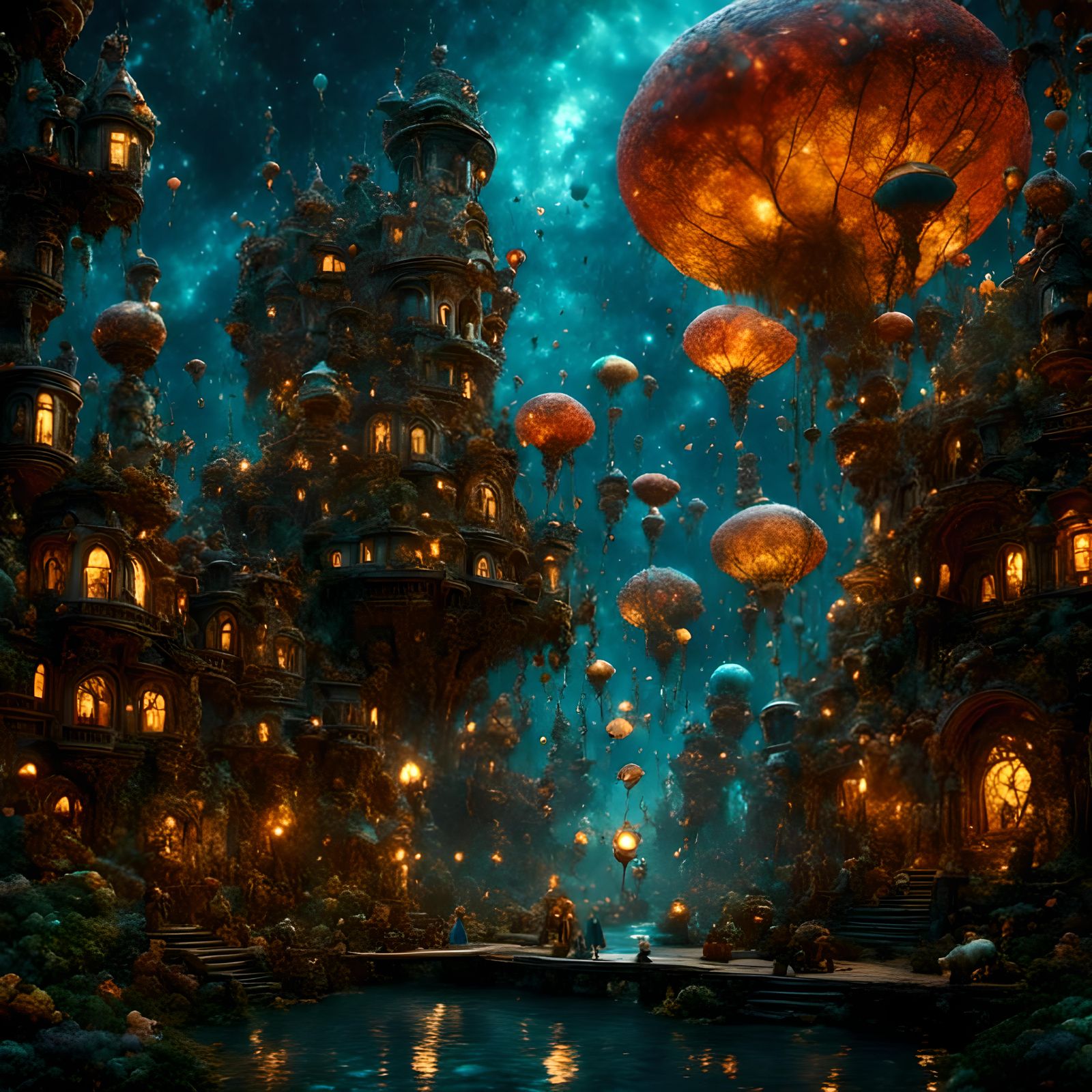 Resting Lion Merging Good and Evil