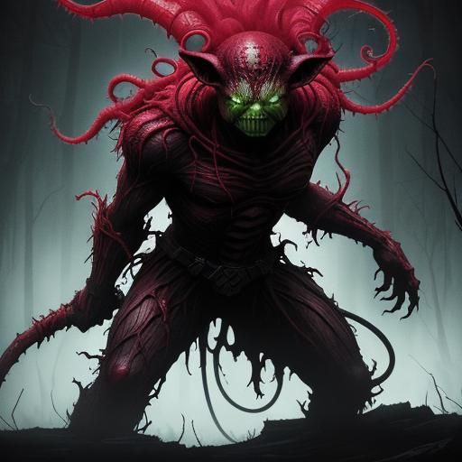 Carnage Yoda Symbiote Fusion in Comic Book Art
