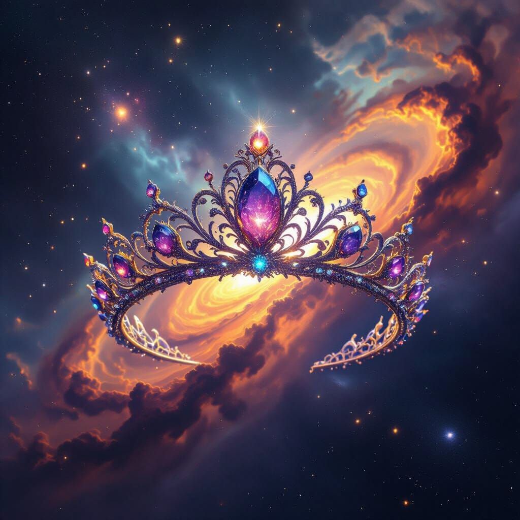 Cosmic Tiara of Nebulae and Galaxies