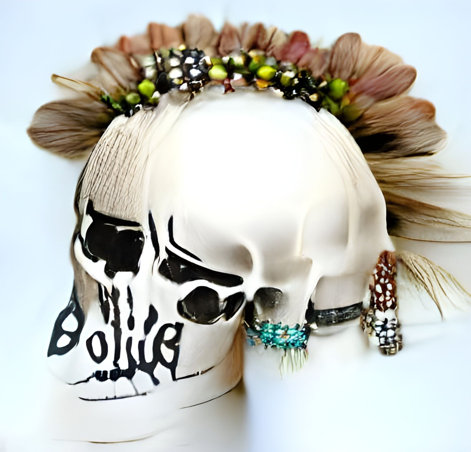 Boho Chic Punk Skull