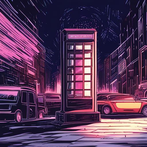 Matrix Phone Booth Comic Book Art