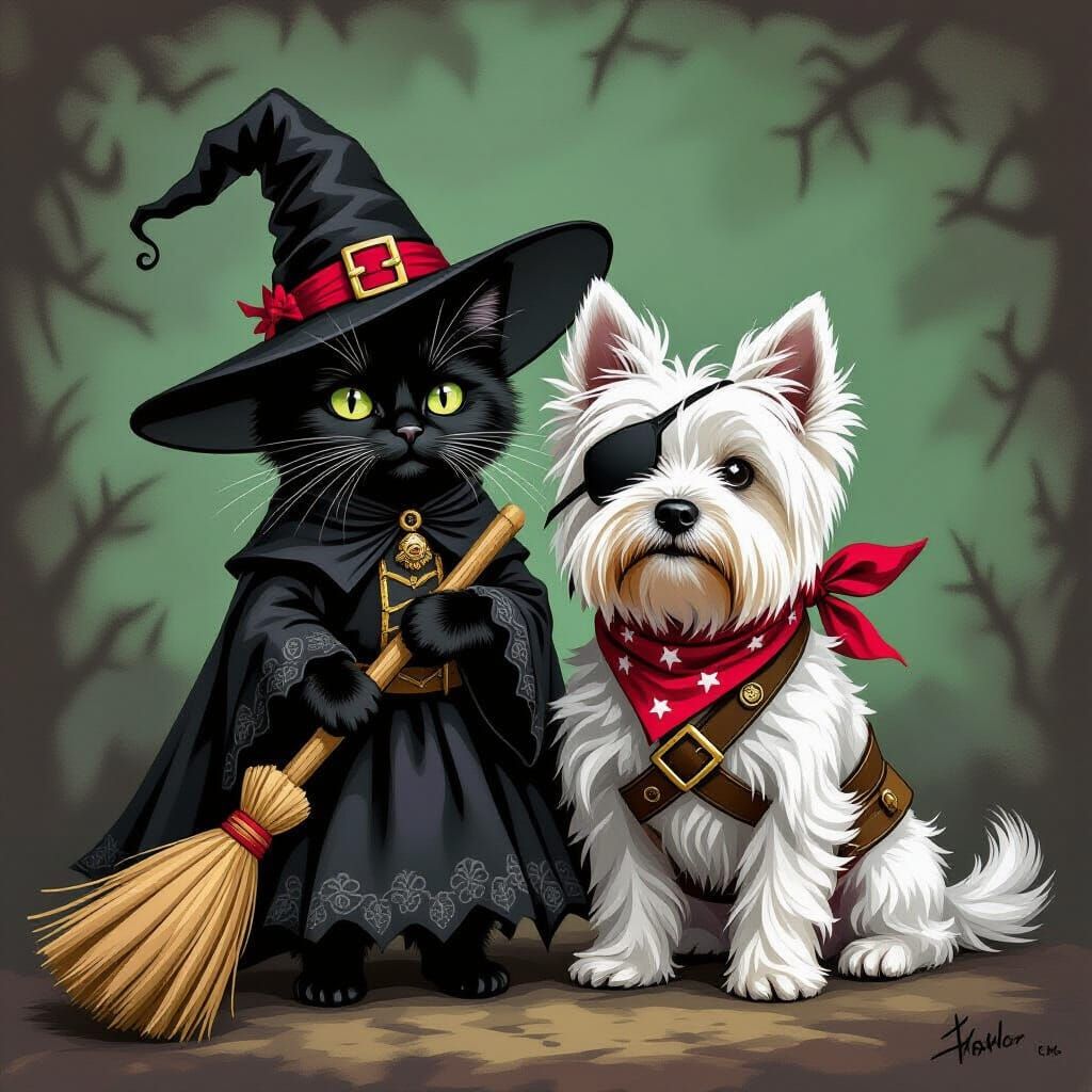 Cute Yet Creepy Cat & Dog Halloween Costumes