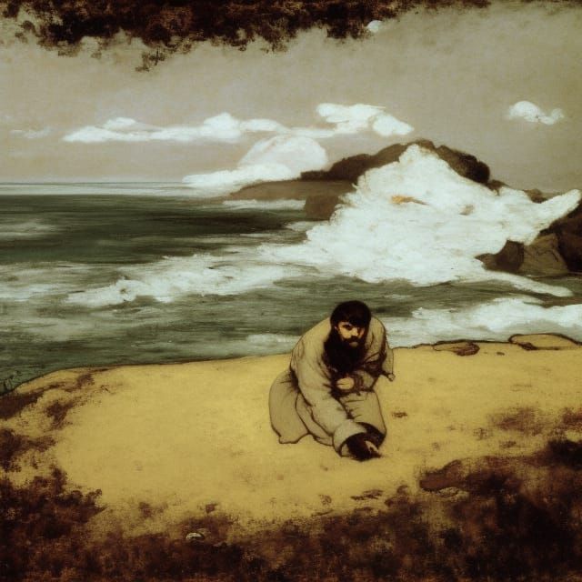 Gustave Courbet Inspired Image