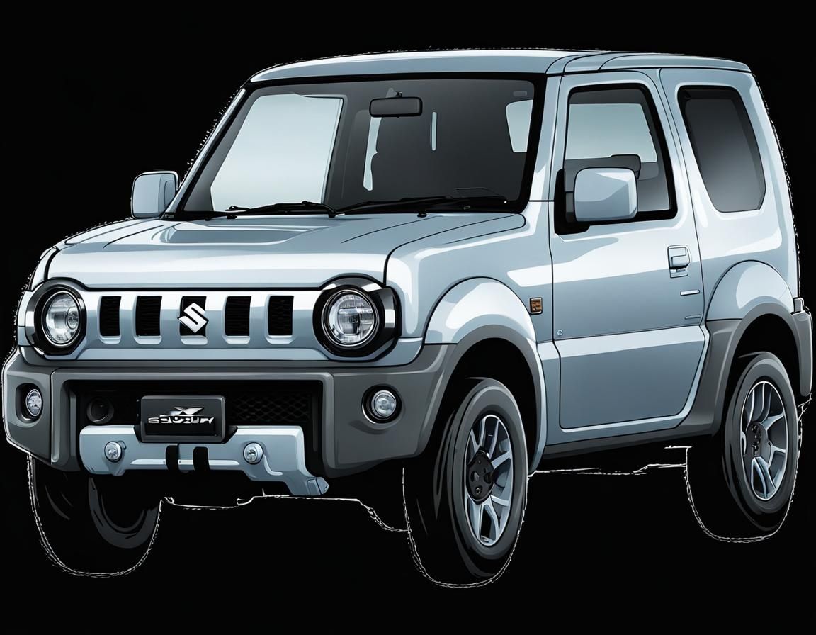 Suzuki Jimny in Anime Key Visual Style