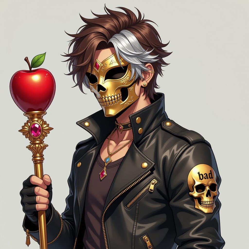 Anime Style Figure with Apple Scepter
