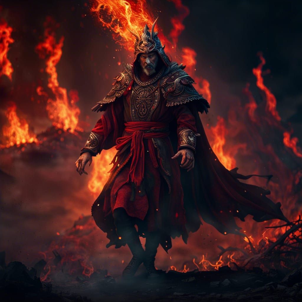 Bulgarian Warrior Battles Demon to Save Burning Village