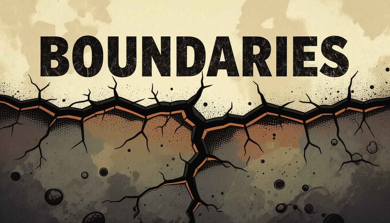 Detailed Border Crossing in Graphic Novel Style