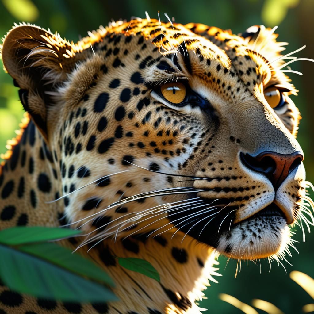 Majestic Leopard in Jungle: Cinematic Wildlife Photography