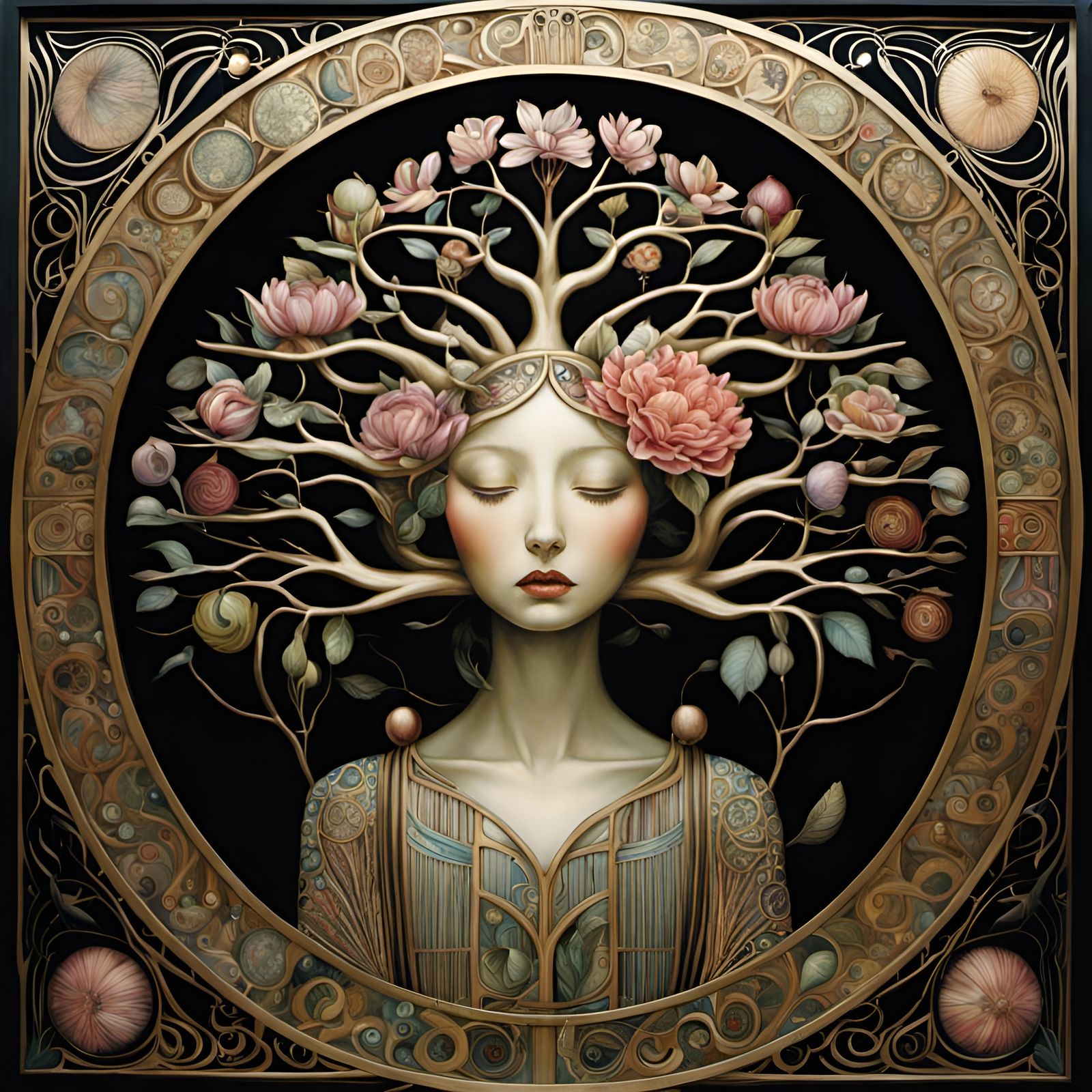 Surreal Tree of Life Illustration