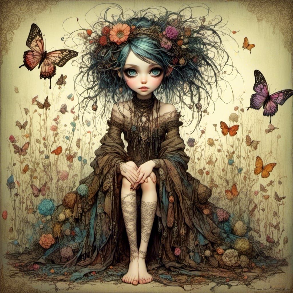 Pixie Offers Help: Surreal Digital Art