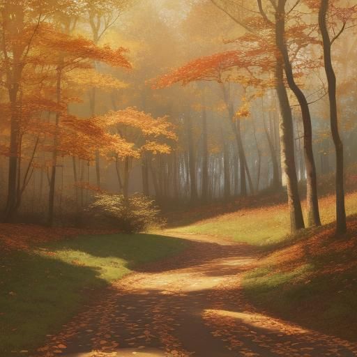 Cozy Autumn Cabin in Watercolor Landscape