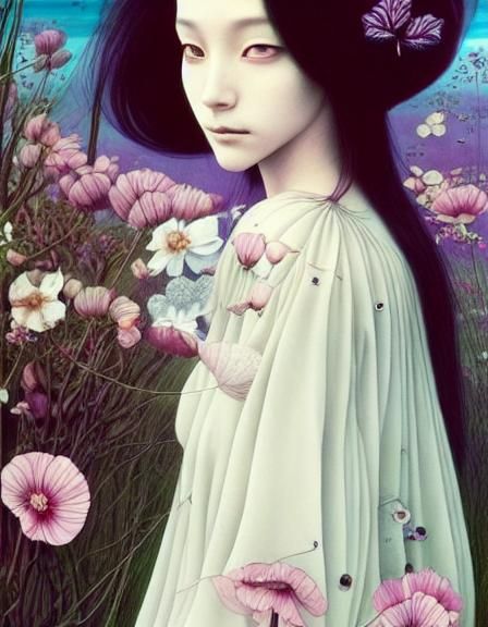 Surreal Space Orbit Scene in Fairytale Style