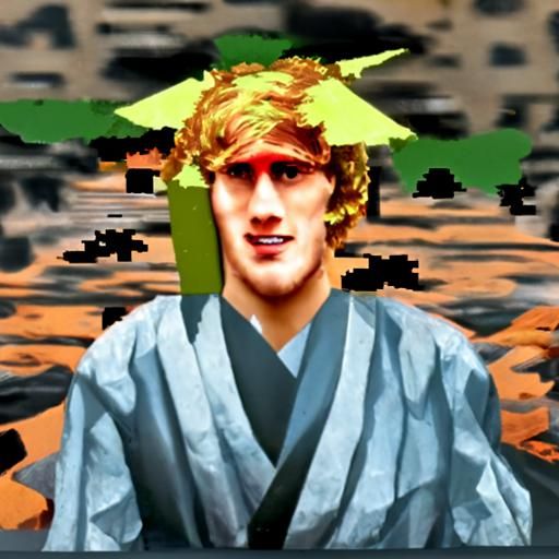 Logan Paul goes to Japan, the Video Game. pixel art. 8 bit. nes.
